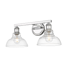 Golden 0305-BA2 CH-CLR - Yep by Golden Lighting Carver 2-light Vanity in Chrome